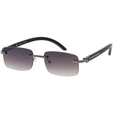 Pack of 12 Rectangle Two Tone Sunglasses