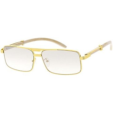Pack of 12 Two Tone Rectangle Sunglasses