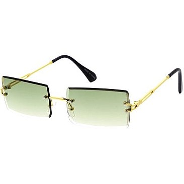 Pack of 12 Rimless Rectangular Sunglasses