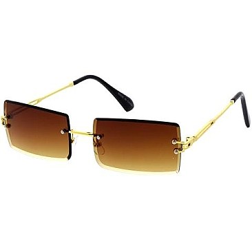 Pack of 12 Rimless Rectangular Sunglasses
