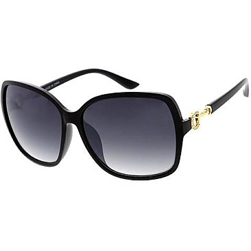 Pack of 12 Gold Accent Frame Statement Sunglasses
