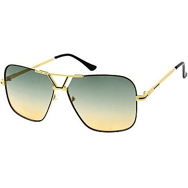 Pack of 12 Rimless Square Aviator Sunglasses