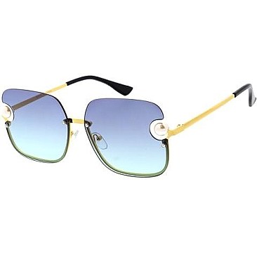 Pack of 12 Unique Pearl Side Fashion Sunglasses