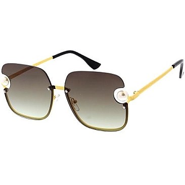 Pack of 12 Unique Pearl Side Fashion Sunglasses