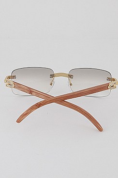 PACK OF 12 Rhinestones Rimless Unique Leg Sunglasses