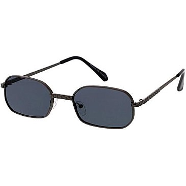 Pack of 12 Rim Rectangle Retro Sunglasses