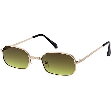 Pack of 12 Rim Rectangle Retro Sunglasses