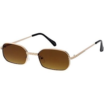 Pack of 12 Rim Rectangle Retro Sunglasses