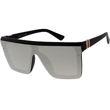 Pack of 12 Exposed Lenses Rectangle Sunglasses