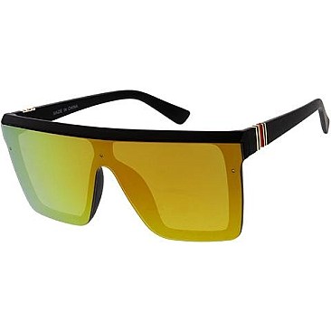 Pack of 12 Exposed Lenses Rectangle Sunglasses