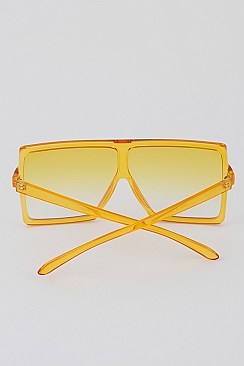 Pack of 12 Oversized Monotone Shield Sunglasses