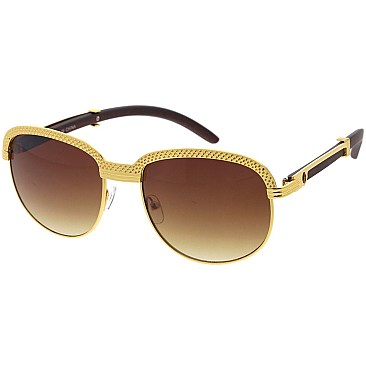 Pack of 12 Metal Detailed Square Sunglasses