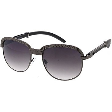 Pack of 12 Metal Detailed Square Sunglasses