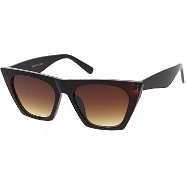 Pack of 12 Square Frame Tinted Statement Sunglasses