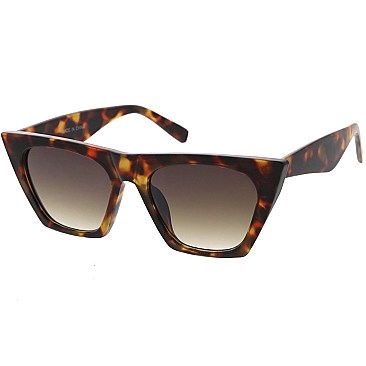 Pack of 12 Square Frame Tinted Statement Sunglasses