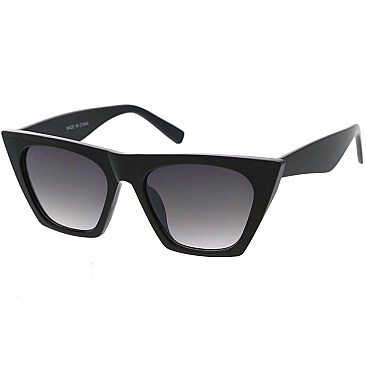 Pack of 12 Square Frame Tinted Statement Sunglasses