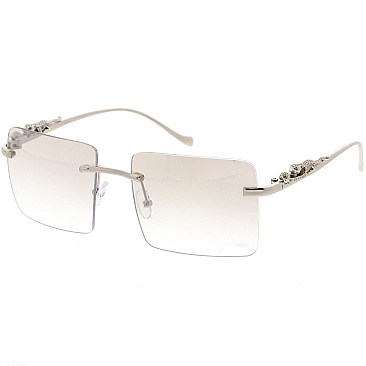 Pack of 12 Basic Rimless Square Sunglasses