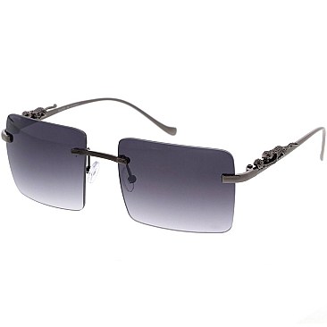 Pack of 12 Basic Rimless Square Sunglasses