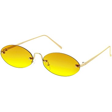 Pack of 12 Vintage Rimless Round Sunglasses