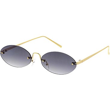 Pack of 12 Vintage Rimless Round Sunglasses