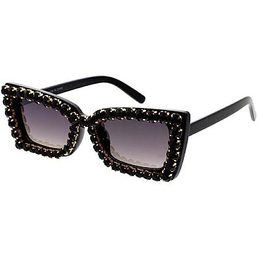 Pack of 12 SPARKLING RHINESTONE CAT EYE SUNGLASSES