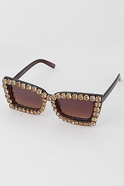 Pack of 12 SPARKLING RHINESTONE CAT EYE SUNGLASSES