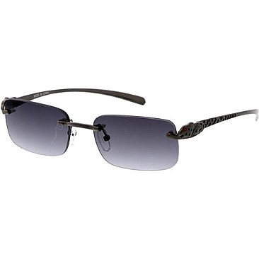 Pack of 12 Snake Temples Rimless Sunglasses Set