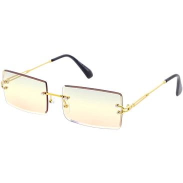 Pack of 12 Rimless Light Tint Classic Square Sunglasses