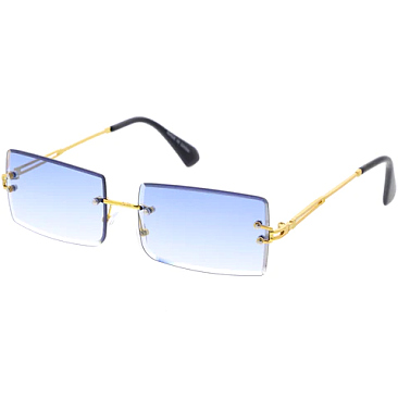 Pack of 12 Rimless Light Tint Classic Square Sunglasses