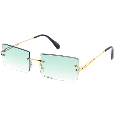 Pack of 12 Rimless Light Tint Classic Square Sunglasses