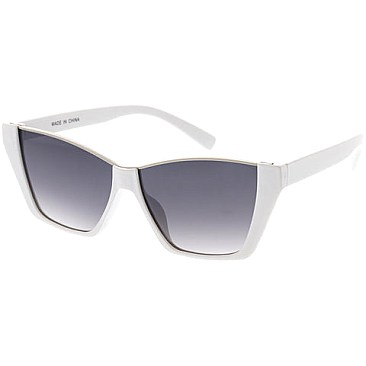 Pack of 12 Trendy Frame Cat Eye Sunglasses