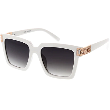 Pack of 12 Greek Key Square Sunglasses