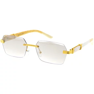 Pack of 12 LIGHT TINT RIMLESS SKINNY SUNGLASSES SET