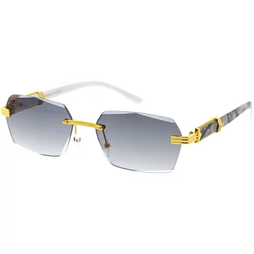 Pack of 12 LIGHT TINT RIMLESS SKINNY SUNGLASSES SET