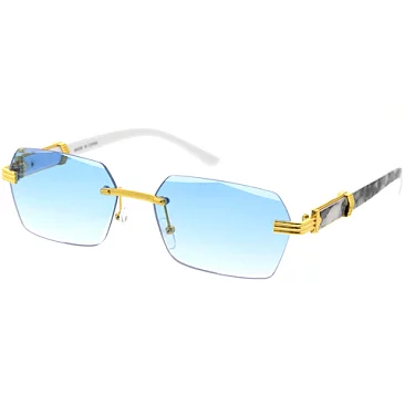 Pack of 12 LIGHT TINT RIMLESS SKINNY SUNGLASSES SET