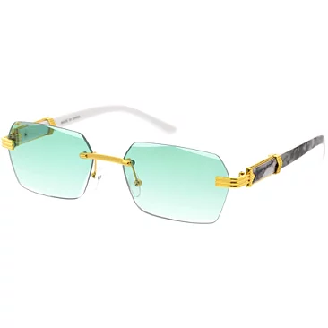 Pack of 12 LIGHT TINT RIMLESS SKINNY SUNGLASSES SET