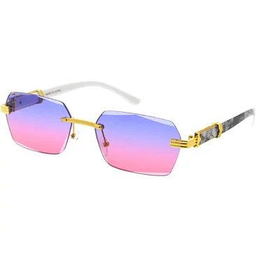 Pack of 12 LIGHT TINT RIMLESS SKINNY SUNGLASSES SET
