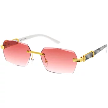Pack of 12 LIGHT TINT RIMLESS SKINNY SUNGLASSES SET