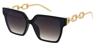 Pack of 12 Trendy Metal Chain Fashion Sunglasses - Contoured FRAME