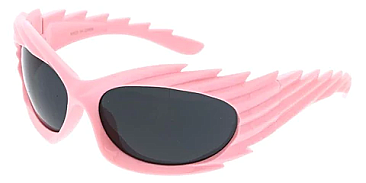 Pack of 12 Spikey Rectangle Unisex Sports Sunglasses - Punk Eyewear