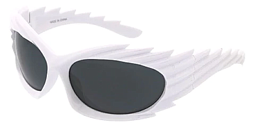 Pack of 12 Spikey Rectangle Unisex Sports Sunglasses - Punk Eyewear