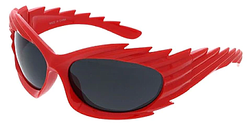 Pack of 12 Spikey Rectangle Unisex Sports Sunglasses - Punk Eyewear