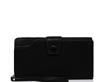 FASHION STYLISH PU LEATHER ORGANIZE LONG WALLET WITH WRISTLET  JYWA-1424-3