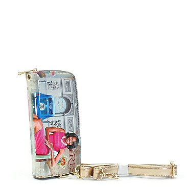 Michelle Obama Rhinestone Closure Satchel & Wallet Set Handbag