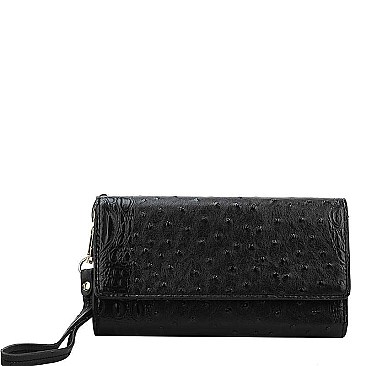 STYLISH CROCO PATTERN MULTI ORGANIZER CELLPHONE CARD WALLET WITH WRISTLET JYWDX-0001