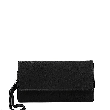 CHIC FAUX LEATHER PHONE ORGANIZER FASHION SLING WALLET WITH WRISTLET JYWDX-0006