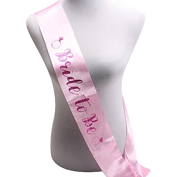 FASHIONABLE BACHELORETTE BRIDE TO BE/DIAMOND RING SASH SLWED958