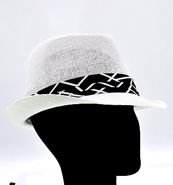 Paper Straw Fedora Hat