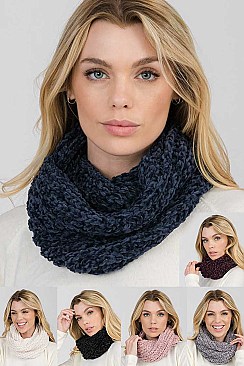 Pack of 12 Chenille Infinity Scarves