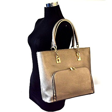 Multi Pocket 2 in 1 Chain Tote with Clutch - SET